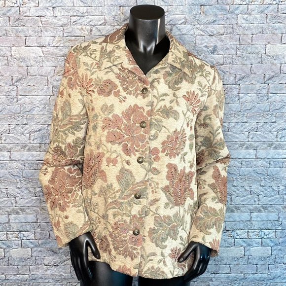 Alfred Dunner Jackets & Blazers - Alfred Dunner Ventage Floral Blazer